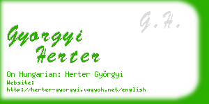 gyorgyi herter business card